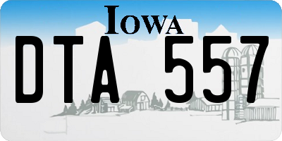 IA license plate DTA557
