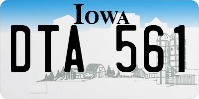 IA license plate DTA561
