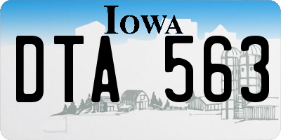 IA license plate DTA563