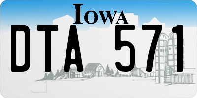 IA license plate DTA571