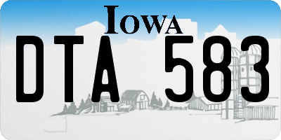 IA license plate DTA583