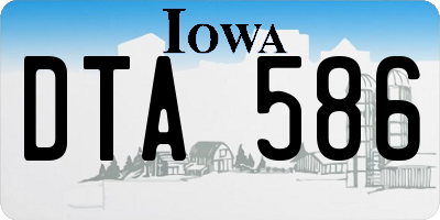 IA license plate DTA586