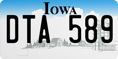 IA license plate DTA589