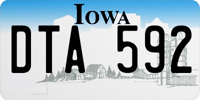 IA license plate DTA592