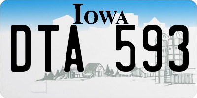 IA license plate DTA593