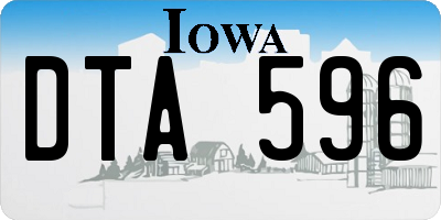 IA license plate DTA596