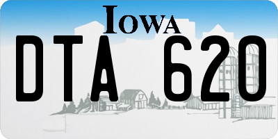 IA license plate DTA620