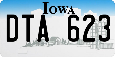 IA license plate DTA623