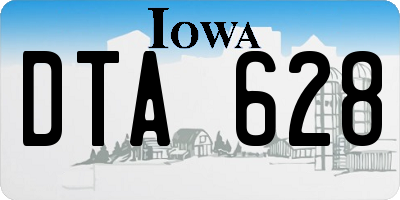 IA license plate DTA628