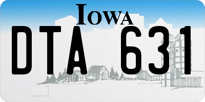 IA license plate DTA631