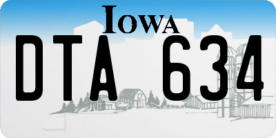 IA license plate DTA634