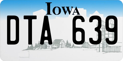 IA license plate DTA639