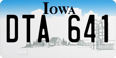 IA license plate DTA641