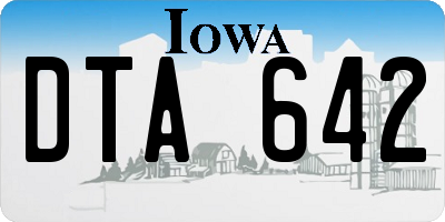 IA license plate DTA642