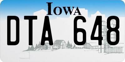 IA license plate DTA648