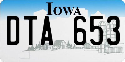 IA license plate DTA653