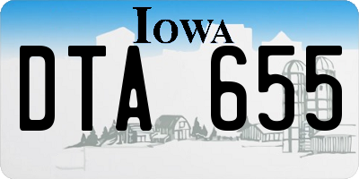 IA license plate DTA655