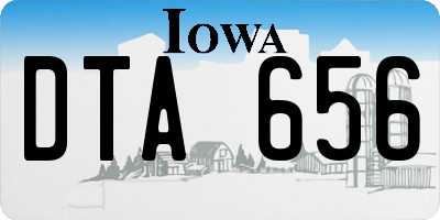 IA license plate DTA656