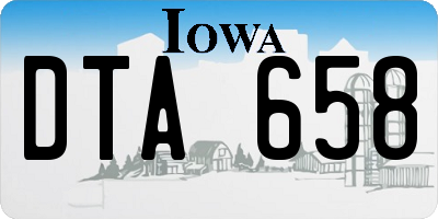 IA license plate DTA658