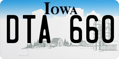 IA license plate DTA660