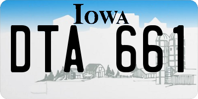IA license plate DTA661