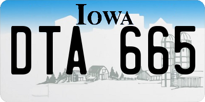 IA license plate DTA665