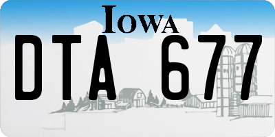 IA license plate DTA677