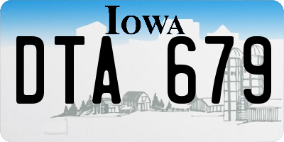 IA license plate DTA679