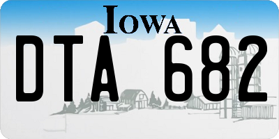 IA license plate DTA682