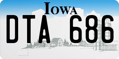 IA license plate DTA686