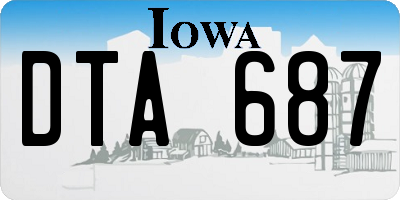 IA license plate DTA687
