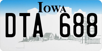 IA license plate DTA688