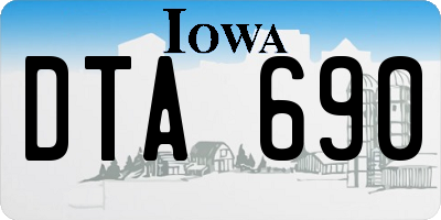 IA license plate DTA690