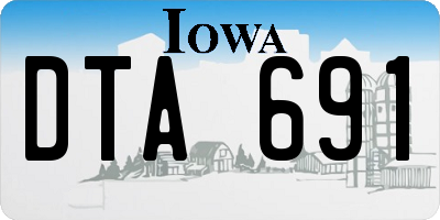IA license plate DTA691