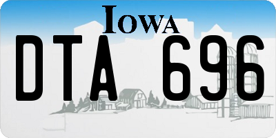 IA license plate DTA696