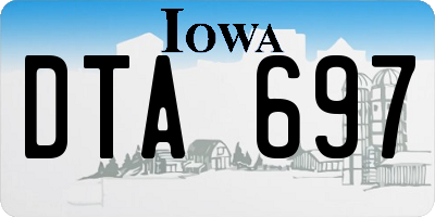 IA license plate DTA697