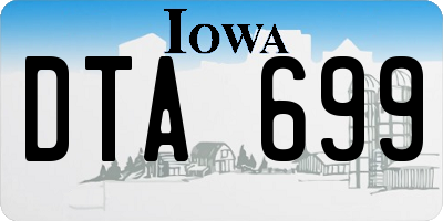IA license plate DTA699