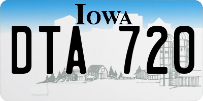 IA license plate DTA720