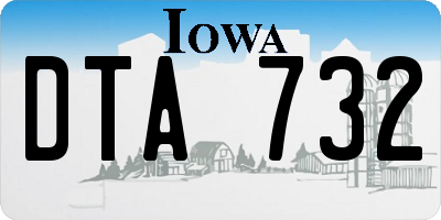 IA license plate DTA732