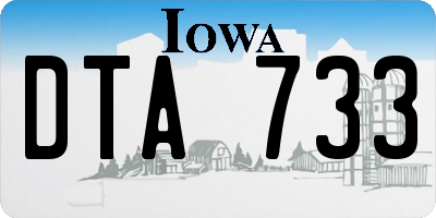 IA license plate DTA733