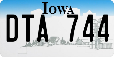 IA license plate DTA744