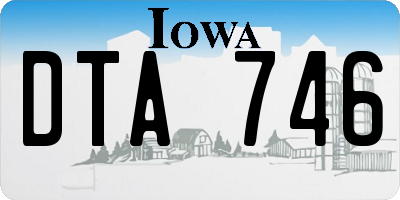 IA license plate DTA746