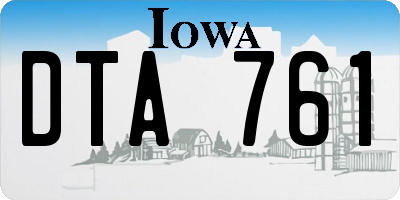 IA license plate DTA761