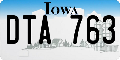 IA license plate DTA763