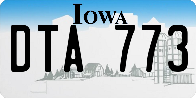 IA license plate DTA773