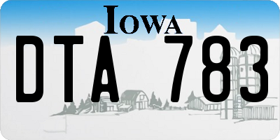 IA license plate DTA783