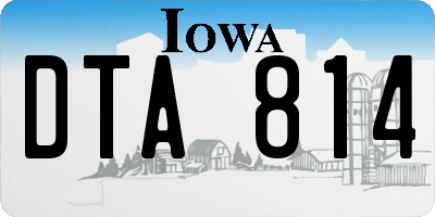 IA license plate DTA814