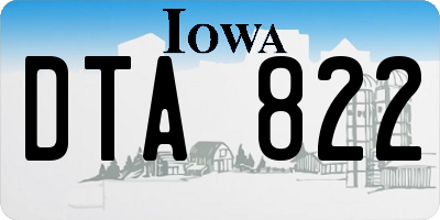 IA license plate DTA822