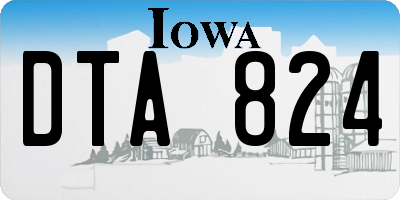 IA license plate DTA824