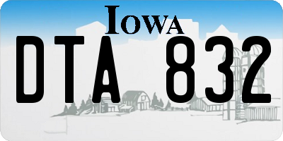 IA license plate DTA832